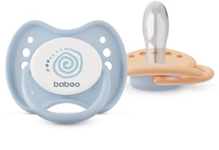 Baboo Soothers Silicone Symmetrical with Case dummy Blue Haze 6-12 m 2 pc