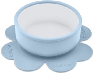 Baboo Silicone Bowl silikonska zdjelica s vakuumskim držačem Blue Haze, 6m+ 1 kom
