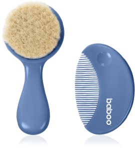 Baboo Baby Hair Brush and Comb Set zestaw do włosów dla dzieci od urodzenia Blue Haze 2 szt.