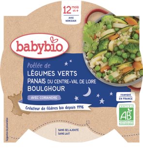 Babybio BIO zelená zelenina pastinák a boulghour dětský příkrm 230 g