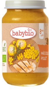Babybio BIO sladká kukuřice s farmářským kuřecím masem dětský příkrm 200 g