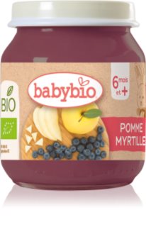 Babybio BIO jablko a borůvky ovocný příkrm 130 g