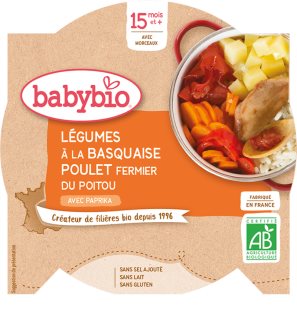 Babybio BIO zelenina s baskickým kuřetem a rýží dětský příkrm 260 g