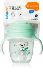 BabyOno Be Active Sippy Cup with Weighted Straw treeningkupp kõrrega