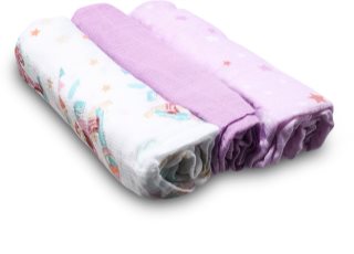 BabyOno Natural Bamboo Diapers Violet látkové pleny 70x70 cm 3 ks