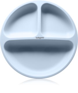 BabyOno Siilicone Plate 6m+ talerz dzielony z przyssawką Blue 1 szt.