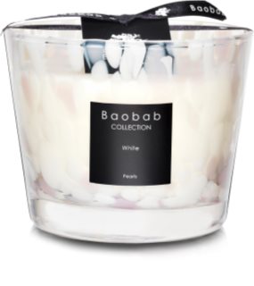 Baobab Collection Pearls White bougie parfumée 10 cm