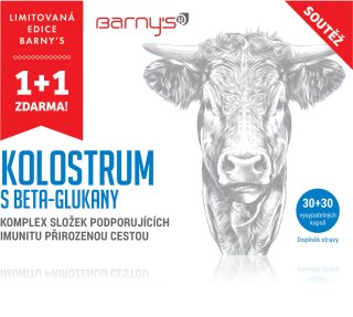 Barny's Kolostrum s beta-glukany kapsle pro podporu imunitního systému limitovaná edice 60 cps