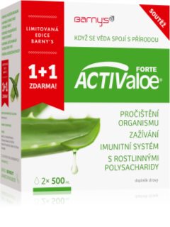 Barny's ActivAloe Forte doplněk stravy pro detoxikaci organismu a podporu imunity limitovaná edice 2x500 ml