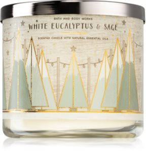 Bath & Body Works White Eucalyptus & Sage lumânare parfumată 411 g