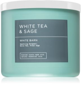 Bath & Body Works White Tea & Sage ароматна свещ 411 гр.