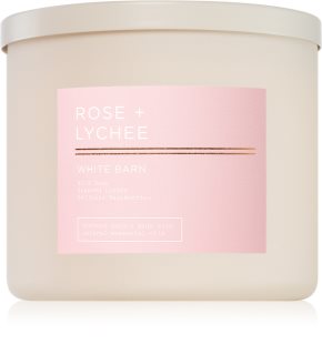 Bath & Body Works Rose + Lychee lumânare parfumată 411 g