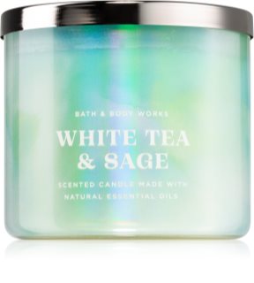 Bath & Body Works White Tea & Sage vela perfumada 411 g