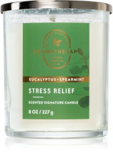 Bath & Body Works Stress Relief Eucalyptus & Spearmint αρωματικό κερί Stress Relief 227 γρ