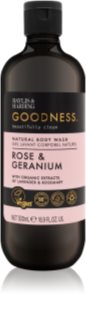 Baylis & Harding Goodness Rose & Geranium gel de douche arôme fleurs 500 ml