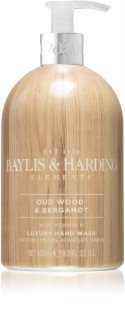 Baylis & Harding Elements Oud Wood & Bergamot flüssige Seife für die Hände 500 ml