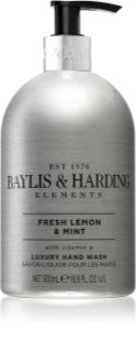 Baylis & Harding Elements Fresh Lemon & Mint flüssige Seife für die Hände 500 ml