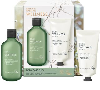 Baylis & Harding Wellness. Energise Presentförpackning för kropp Ginger, Lime & Basil Leaf