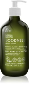 Baylis & Harding Goodness Awaken Senses rankų ir kūno losjonas gaivinančio poveikio kvepalai Lime, Mint & Eucalyptus 500 ml