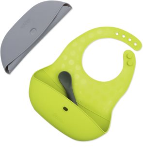 BBLÜV Pöket slinček z žličko Grey/Lime 2 kos