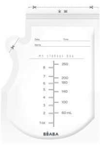 Beaba Breast Milk Storage Bags Sackerl Muttermilch-Aufbewahrung 50 ks 250 ml