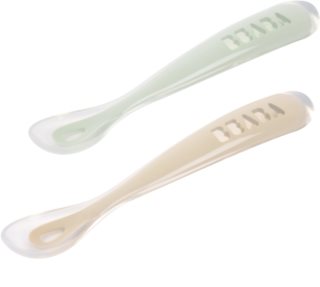 Beaba Set of 2 Ergonomic Spoons spoon with bag Clay 4m+ 2 pc