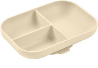Beaba Divided Silicone Plate assiette à compartiments avec ventouse Clay 1 pcs