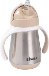 Beaba Stainless Steel Baby Bottle Thermosflasche aus rostfreiem Stahl Clay Earth 250 ml