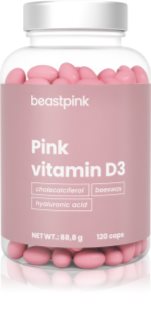 BeastPink Pink Vitamin D3 podpora normálního stavu kostí a zubů 120 cps