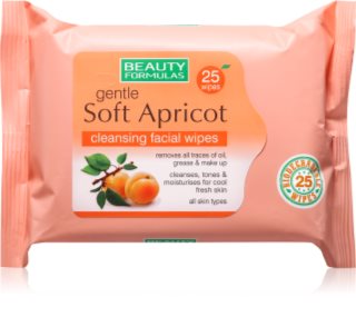 Beauty Formulas Apricot lingettes nettoyantes 25 pcs