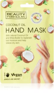 Beauty Formulas Coconut Oil maschera di idratazione profonda per le mani 1 pz