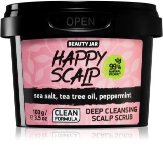 Beauty Jar Happy Scalp čisticí peeling pro mastnou pokožku hlavy 100 g