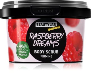 Beauty Jar Yummy Raspberry Dreams spevňujúci telový peeling 360 g