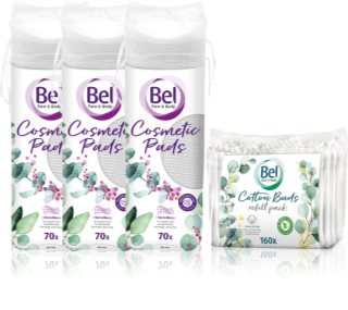 Bel Face & Body Cosmetic Pads + Cotton Buds formato ahorro