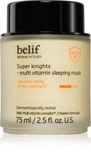 belif Super Knights Multi Vitamin Mask intenzív éjszakai maszk a száraz és dehidratált bőr azonnali regenerálásáért minden bőrtípusra 75 ml