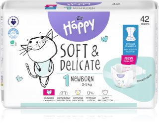 BELLA Baby Happy Soft&Delicate vienreizlietojamās autiņbiksītes ar kanāliņiem
