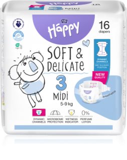 BELLA Baby Happy Soft&Delicate kertakäyttövaipat imukanavilla varustettu