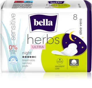BELLA Herbs Ultra Night intimbetét éjszakára Aloe Vera 8 db