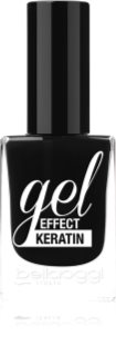 bellaoggi Gel Effect Keratin Nail Polish Nagellack Skugga Black To Gold 10 ml