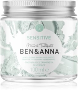 BEN&ANNA Natural Toothpaste Sensitive tandkräm i en glasburk För känsliga tänder 100 ml