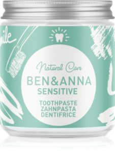 BEN&ANNA Natural Toothpaste Sensitive fogkrém üvegtégelyben érzékeny fogakra 100 ml