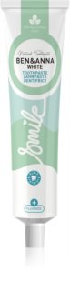 BEN&ANNA Toothpaste White Organisk tandkräm med fluor 75 ml