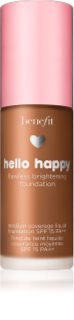 Benefit Hello Happy Flawless Brightening Foundation frissítő folyékony make-up SPF 15 árnyalat 11 Dark Neutral 30 ml
