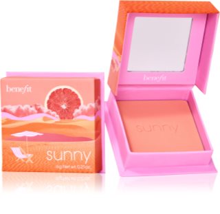 Benefit Sunny WANDERful World púderes arcpír árnyalat Warm coral 6 g