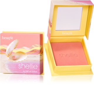 Benefit Shellie WANDERful World púderes arcpír árnyalat Warm-seashell pink 6 g
