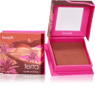 Benefit Terra WANDERful World púderes arcpír árnyalat Golden brick-red 6 g