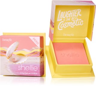 Benefit Shellie WANDERful World Mini púderes arcpír árnyalat Warm-seashell pink 2,5 g