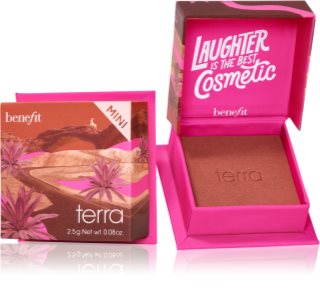 Benefit Terra WANDERful World Mini púderes arcpír árnyalat Golden brick-red 2,5 g