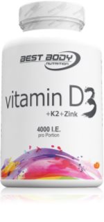 Best Body Nutrition Vitamin D3 + K2 + Zinc Immunität stärken 80 TABL