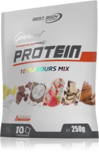 Best Body Nutrition Gourmet Premium Pro Protein Mix Beutel Protein Mix Geschmack 10 Flavours MIx 10x25 g